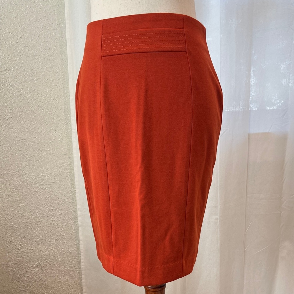 Premise Rust Orange Pencil Skirt. Size 4P. NWT
